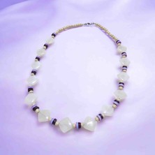 Lal Dizayn Boncuk Kolye - El Yapımı -  Kadın Aksesuar