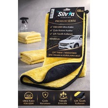 Silva Premium Serisi 930 Gsm Mikrofiber Otomobil Bezi Ultra Kalın Yüksek Emici Leke Bırakmaz 40X60CM