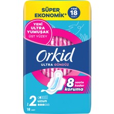 Orkid Ultra Hijyenik Ped Uzun (Boy 2) Süper Ekonomik Paket 18 Adet