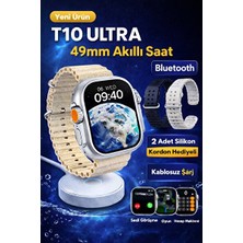 Digi Monster Digimonster T10 Ultra Watch 8 Ultra Kasa 49MM Akıllı Saat 2 Kordon Hediyeli