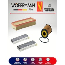 Wöbermann Citroen C4 Picasso 1.6 Hdı Filtre Bakım Seti 2007-2010 3lü Karbonlu