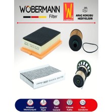 Wöbermann Fiat 500L 1.6 Filtre Bakım Seti 2013-2017 4lü Karbonlu