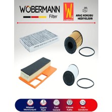 Wöbermann Fiat Doblo 1.3 Multijet Filtre Bakım Seti 199A2 2006-2012 4lü Karbonlu