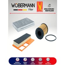 Wöbermann Fiat Linea 1.3 Multijet Filtre Bakım Seti 2007-2012 66KW 3lü Karbonlu