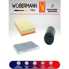 Wöbermann Vw Bora 1.6 Filtre Bakım Seti 1998-2005 3lü Karbonlu