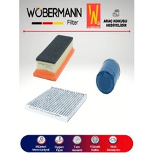 Wöbermann Fiat Punto / Grande Punto 1.4 8V. Filtre Bakım Seti 2005-2012 3lü Karbonlu