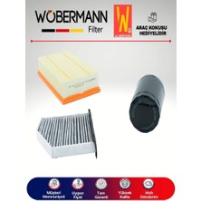 Wöbermann Vw Jetta 1.6 Filtre Bakım Seti 2006-2010 3lü Karbonlu