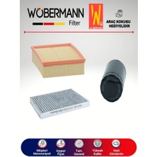 Wöbermann Vw Passat 1.6 Filtre Bakım Seti 2001-2005 Alz 3lü Karbonlu