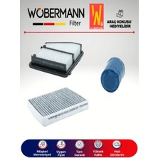 Wöbermann Honda Civic 1.6 Fc5 Filtre Bakım Seti 2017-2020 3lü Karbonlu