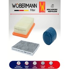 Wöbermann Kia Rio 1.4 Filtre Bakım Seti 2005-2011 3lü Karbonlu