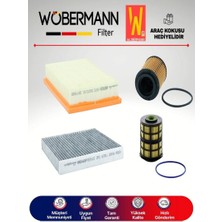 Wöbermann Chevrolet Aveo 1.3 D Filtre Bakım Seti 4lü Karbonlu