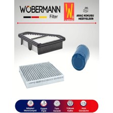 Wöbermann Honda Civic 1.4 Fb7 Filtre Bakım Seti 2012-2016 3lü Karbonlu