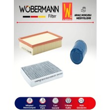 Wöbermann Mitsubishi Lancer 1.5 Filtre Bakım Seti 2009-2012 3lü Karbonlu