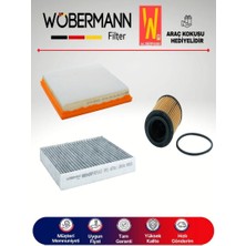 Wöbermann Opel Astra J 1.3 Cdtı Filtre Bakım Seti 2009-2015 3lü Karbonlu