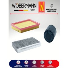 Wöbermann Nissan Juke 1.6 Filtre Bakım Seti 2011 - 2018 3lü Karbonlu