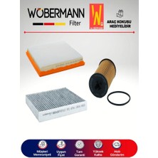 Wöbermann Opel Astra J 1.6 16V Turbo Filtre Bakım Seti 2009-2015 3lü Karbonlu