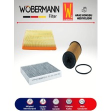 Wöbermann 3lü Karbonlu Filtre Bakım Seti Opel Astra J 1.6 2010-2016 Yılları İçin Uygun