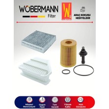 Wöbermann Toyota Auris 1.4 D4D Filtre Bakım Seti 2010-2018 3lü Karbonlu