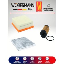 Wöbermann Opel Corsa D 1.2 Twinport Filtre Bakım Seti 2007-2014 3lü Karbonlu