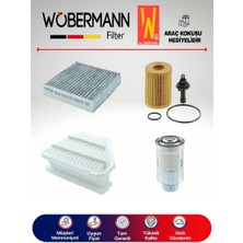 Wöbermann Toyota Corolla 1.4 D4D Filtre Bakım Seti 2010-2018 4lü Karbonlu