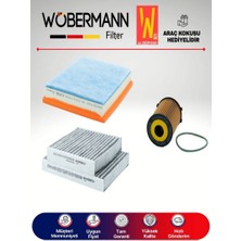 Wöbermann Peugeot 2008 1.6 Bluehdı Filtre Bakım Seti 2014-SONRASI 3lü Karbonlu