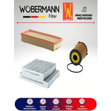 Wöbermann Peugeot 207 1.6 Hdı Filtre Bakım Seti 2007-2011 3lü Karbonlu