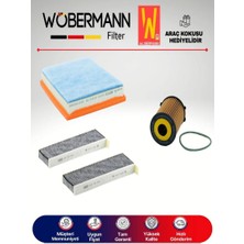 Wöbermann Peugeot 3008 1.6 Filtre Bakım Seti 2016-2020 3lü Karbonlu