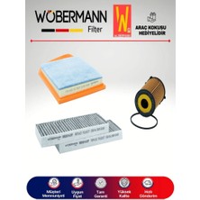 Wöbermann Peugeot 308 1.6 Hdı Filtre Bakım Seti 2014-2017 3lü Karbonlu