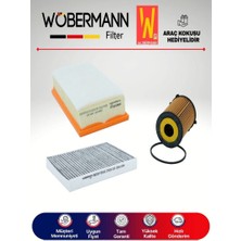 Wöbermann Peugeot 407 1.6 Hdı Filtre Bakım Seti 2004-2013 3lü Karbonlu