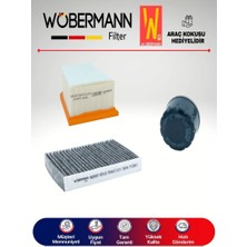 Wöbermann Renault Clio 2 1.6 16V Filtre Bakım Seti 1999-2005 3lü Karbonlu