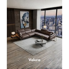 Ezel Motorlu Köşe Takımı & Hoparlörlü, USB Portlu, Genişleyebilir Büyük Köşe Takımı - Nubuk Kumaş