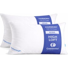 Continental Premium 100% Beyaz Kaz Tüyü Orta Yastık, Beyaz, King (Set Of 2)
