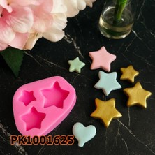 Poyrish PK1001625 - Silikon Kalıp Mum Kalıbı 3lü Yıldız