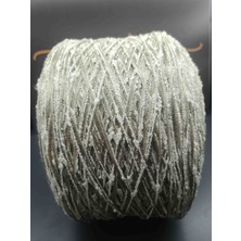 Pi Yarn Krem-Bej Ithal Azeta Filati Fantazi Simli Buklet El Örgü Ipi 200GR. %65 Pamuk