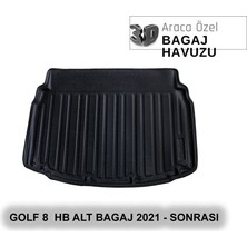 Elorcar Volkswagen Golf 8 Hb Alt Bagaj 2021 - Sonrası 3D Bagaj Havuzu