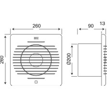 İnan 200MM20CM Mutfak Banyo Aspiratörü