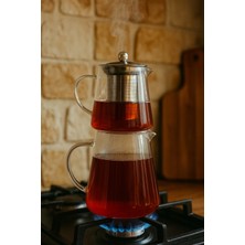 PremiumPort Borosilikat Çaydanlık 1350 Ml, Indüksiyon ve Isıya Dayanıklı, Şık Tasarım