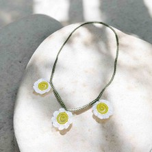 Lal Dizayn Örgü Kolye - El Yapımı - Bohem Kadın Aksesuar