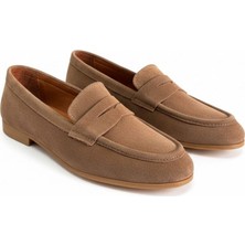 Ne&Ve Shoes Süet Hakiki Deri Kadın Loafer Ayakkabı