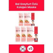 Dermal Aydınlatıcı ve Canlandırıcı Bal Greyfurt Kolajen Özlü Maske 23 gr 5 Adet