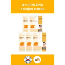 Dermal Besleyici, Nemlendirici, Arındırıcı Arı Sütü Özlü Kolajen Maske 23 gr 5 Adet