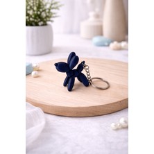 Balon Köpek Anahtarlık & Çanta Süsü & Hediyelik - Gece Mavisi