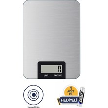 Valletta Calafiori Pil Hediyeli Mutfak Terazisi Dijital Tartı LCD Ekranlı