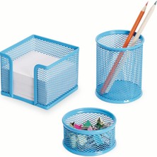 Gıpta Masa Seti Metal 3'lü Mavi F0035