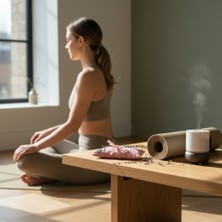 Hedea Doğal Lavanta Dolgulu Pembe Göz Yastığı Göz Bandı Yıkanabilir Kılıf