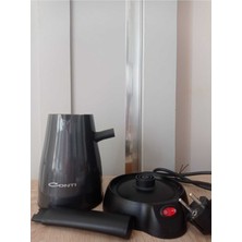 PremiumPort Kallavi Antrasit Elektrikli Cezve, Pratik ve Şık Tasarım