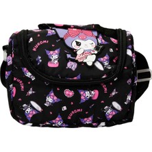 Kuromi Desenli Siyah Beslenme Çantası 3354