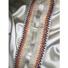 Ezel-in Tekstil Aksesuarları Dekoratif Karma Renkli Pamuk Saçak,karma Renkli Şerit Saçak, 25 Metre, KOD-P305