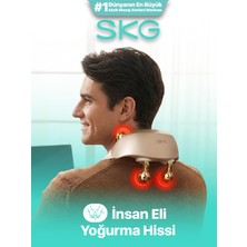Skg H7 Ultra-E Boyun ve Omuz Masaj Aleti, Geleneksel Shiatsu Masaj Terapisi, Fototerapi, Yoğurucu Derin Doku Masajı, Insan Elini Simüle Eden Yoğurma Hissiyatı, 4 Termoterapi-Isıtma