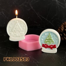 Poyrish 1146 - Silikon Kalıp Mum Kalıbı - Çam Ağacı Desenli Kar Küresi